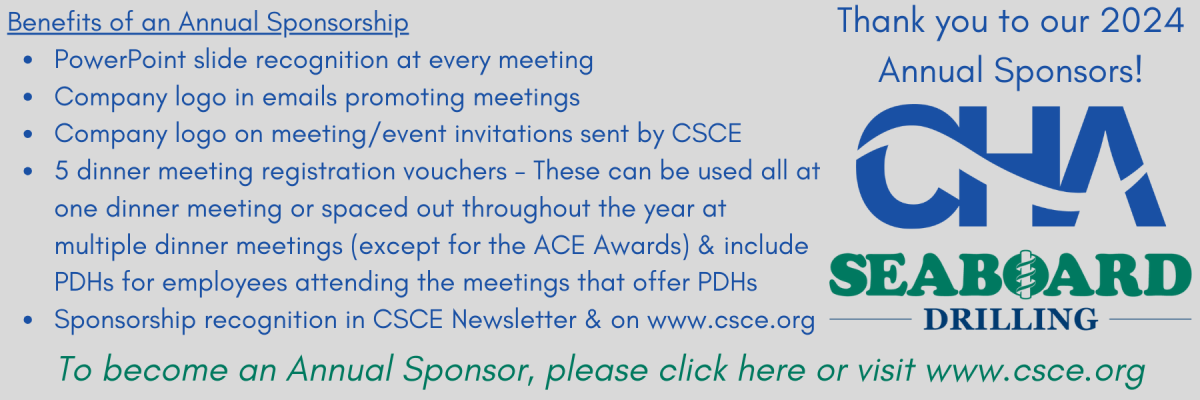 2024 CSCE Annual Sponsor flyer