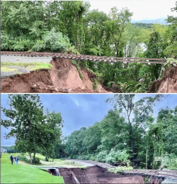 massive sinkhole opened up near the 13th hole at the TPC River Highlands in Cromwell following storm Ida