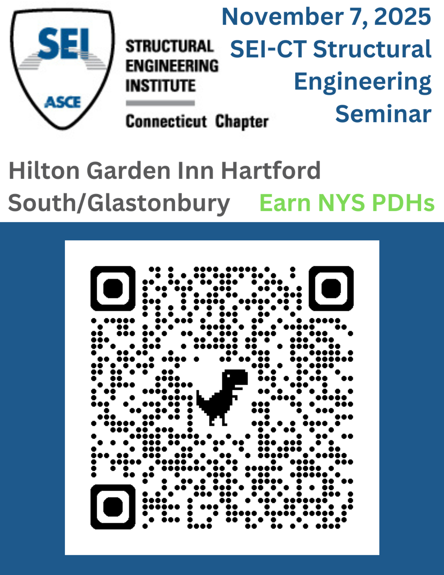 November 7 SEI-CT Structural Engineering seminar flyer