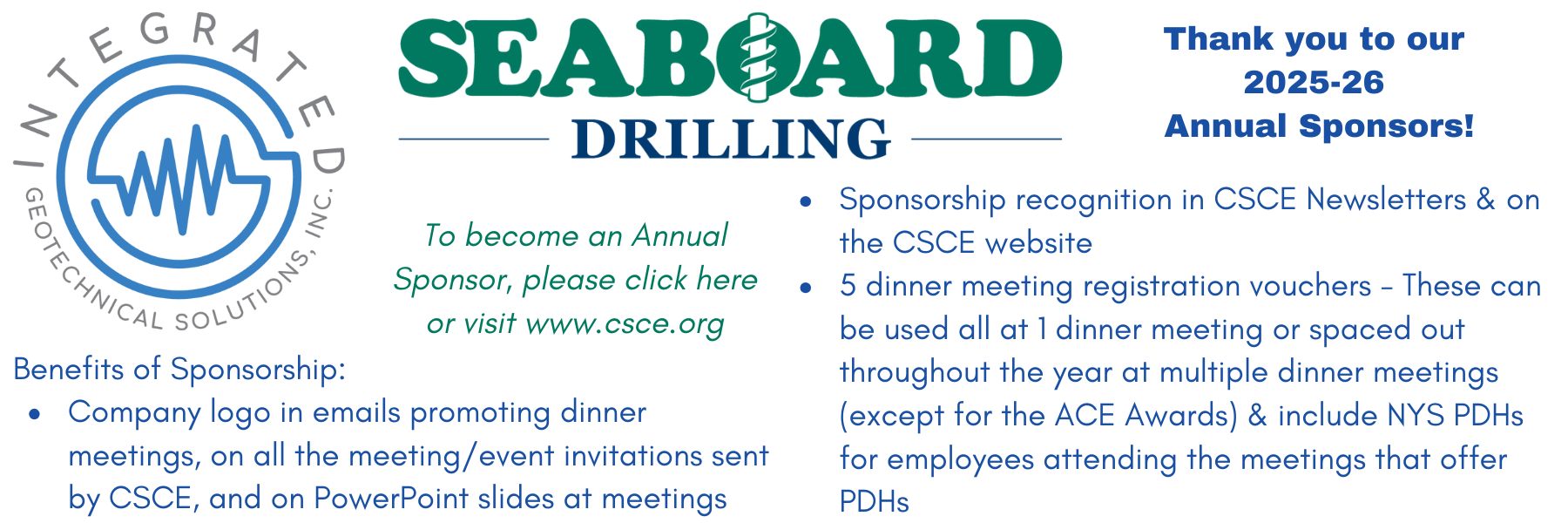2025-26 CSCE Annual Sponsor flyer