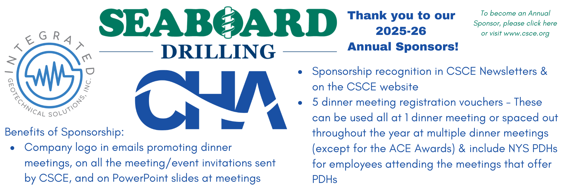 2025-26 Annual CSCE Sponsors flyer
