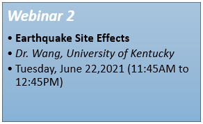 Please register for Earthquake Site Effects (Kentucky Geological Survey) on June 22, 2021 11:45 AM to 12:45 PM