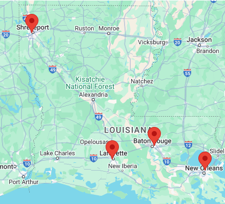 Louisiana Parish map