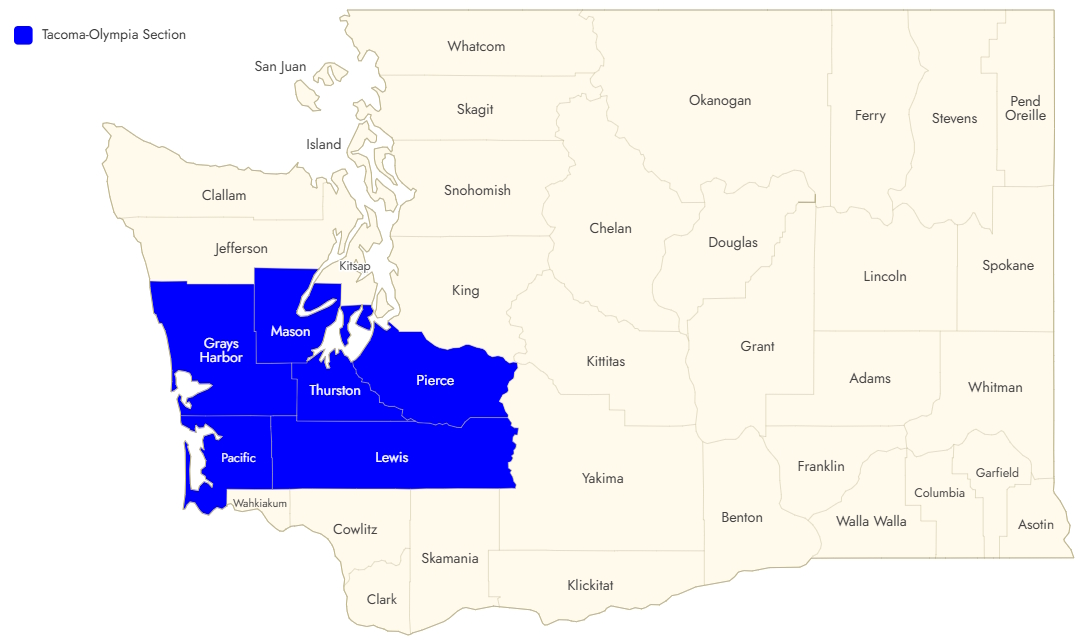 WA Counties in Tacoma-Olympia Section 